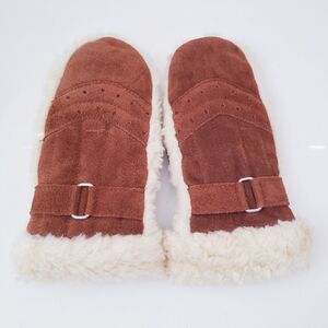 Vintage Tan Leather Mittens